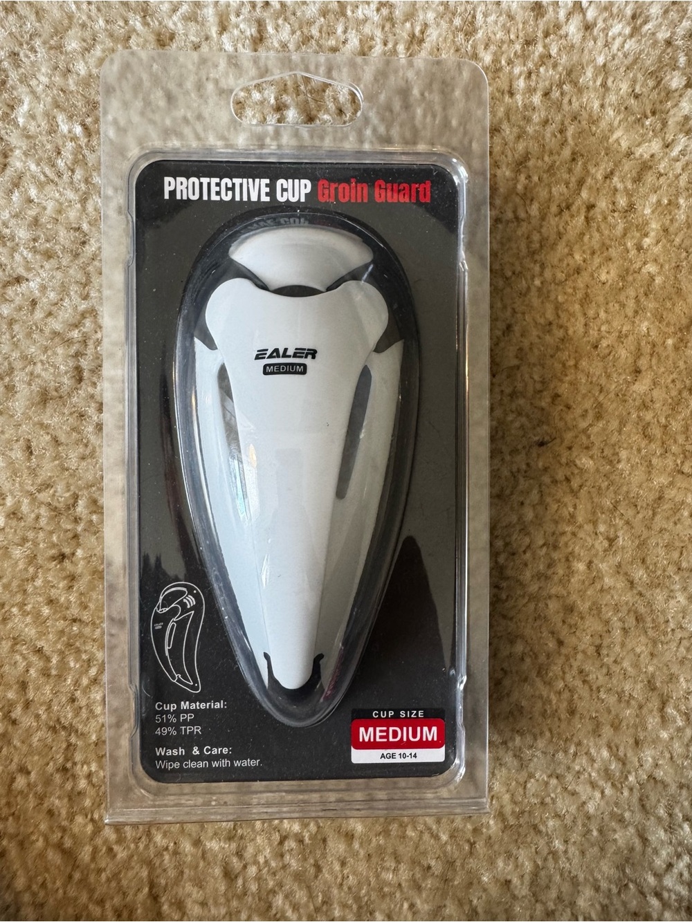 Medium Kids Protective Groin Guard Cup in White